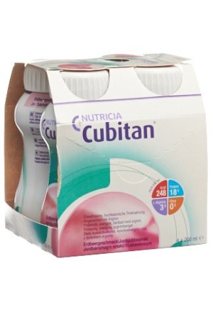 CUBITAN Alimentation buvable Fraise 4 x 200ml CUBITAN Alimentation buvable Fraise 4 x 200ml