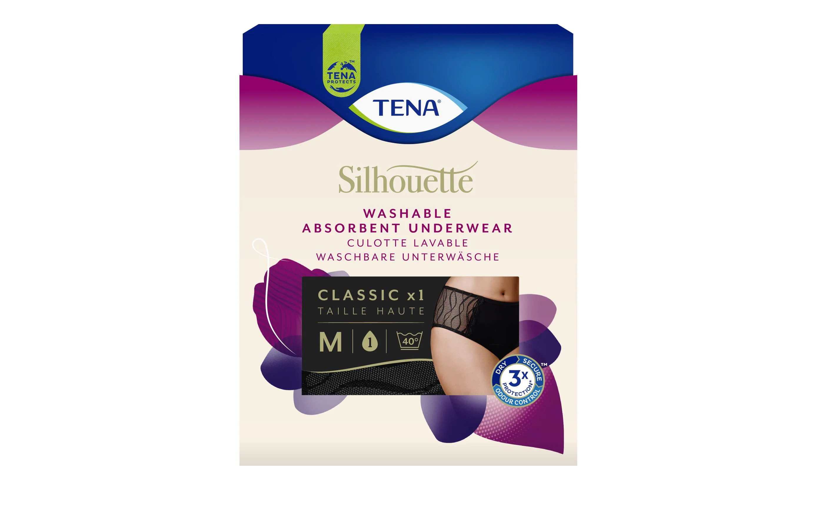 TENA Silhouette Classic Washable Underwear M noir TENA Silhouette Classic Washable Underwear M noir