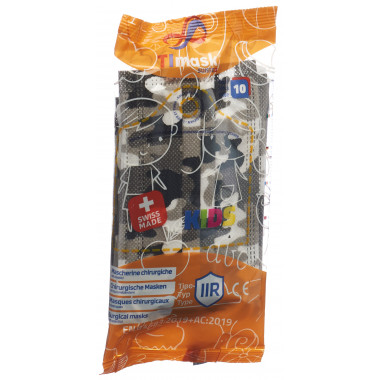 TImask masque médical jetable type IIR KIDS camouflage 10 pièces