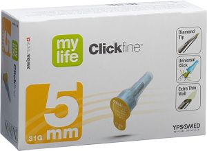 mylife Aiguilles pour stylo Clickfine 5mm 31G 100 pièces