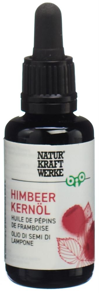 NATURKRAFTWERKE Huile de pépins de framboise vierge bio 30ml NATURKRAFTWERKE Huile de pépins de framboise vierge bio 30ml