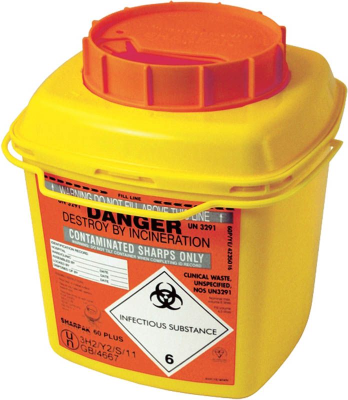 SHARPAK Récipient d'élimination des déchets 6l