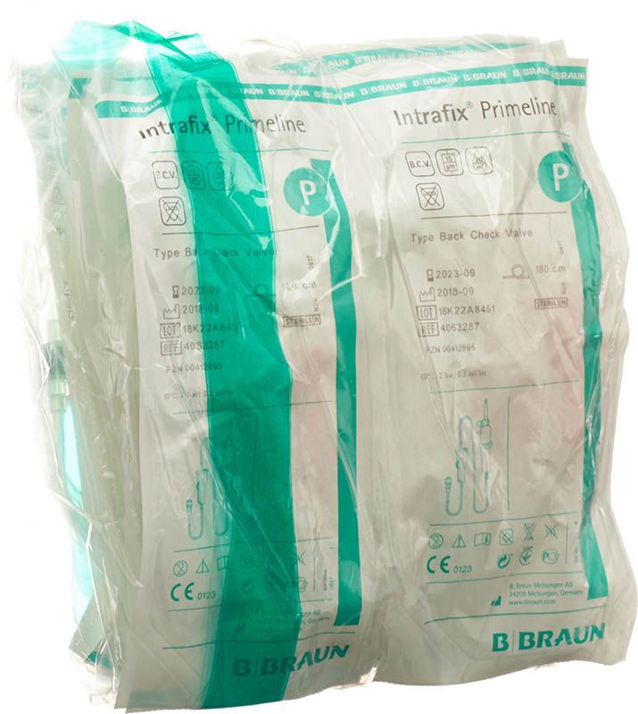 Intrafix Primeline 180cm avec valve anti-retour 10 pièces