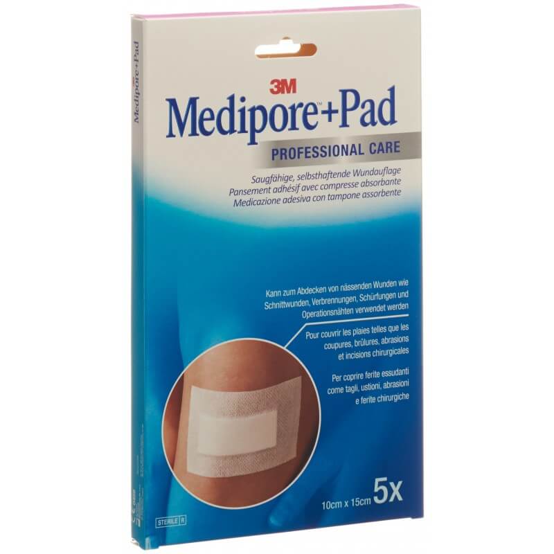 3M Medipore+Pad 10x15cm coussinet pour plaie 5x10.5cm 5 pièces 3M Medipore+Pad 10x15cm coussinet pour plaie 5x10.5cm 5 pièces
