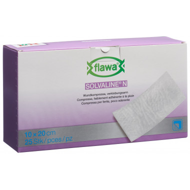 Flawa Solvaline N compresses 10x20cm stérile 25 pièces