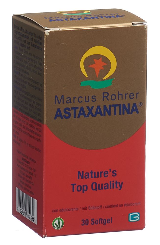 MARCUS ROHRER Astaxantina Softgel 785 mg 30 pièces MARCUS ROHRER Astaxantina Softgel 785 mg 30 pièces