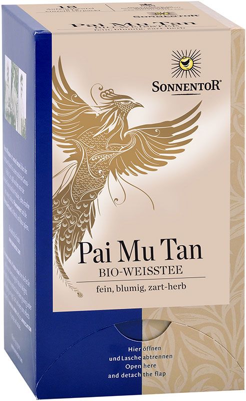Sonnentor Thé blanc Pai Mu Tan BIO Sachets de thé, 18 pièces Sonnentor Thé blanc Pai Mu Tan BIO Sachets de thé, 18 pièces