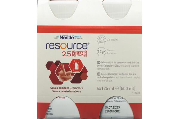 Resource 2.5 Compact cassis-framboise 4 x 125ml Resource 2.5 Compact cassis-framboise 4 x 125ml