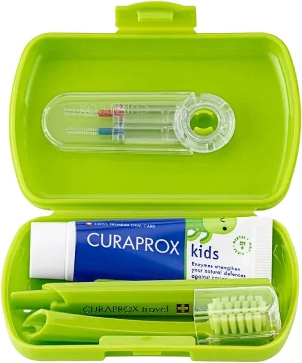 Curaprox kids Travel Set vert Box
