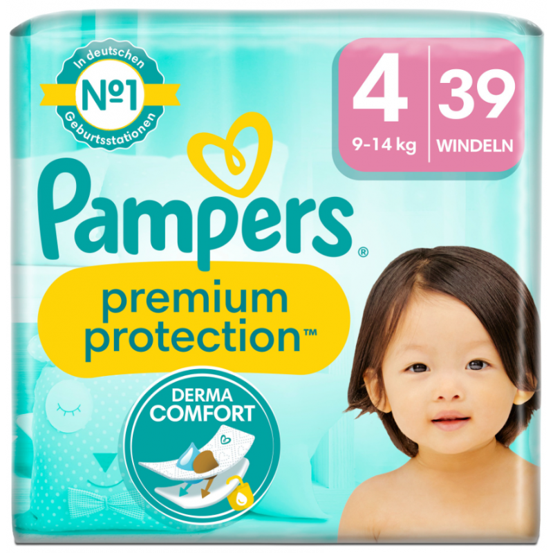 Pampers Premium Protection Gr4 9-14kg paquet économique 39 pièces