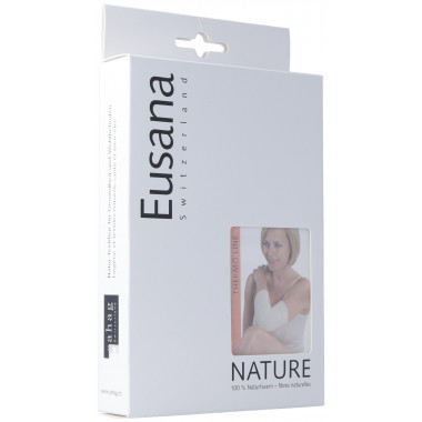 Eusana Chauffe-genoux double tricot L ivoire