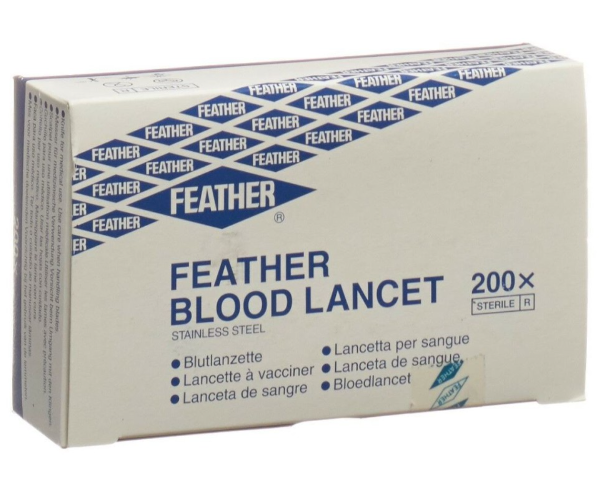Lancettes sanguines FEATHER stériles 200 pièces