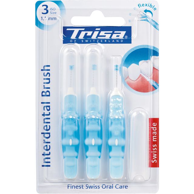 Brosse interdentaire Trisa ISO 3 1.1mm 3 pièces Brosse interdentaire Trisa ISO 3 1.1mm 3 pièces