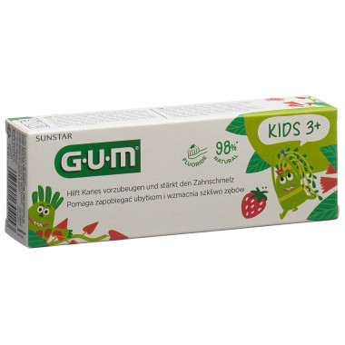 Gel dentifrice GUM Kids 3+ Fraise 50ml
