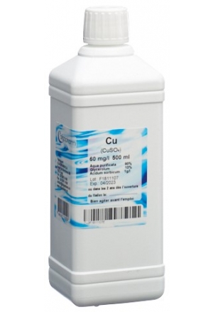 Oligopharm Soluble de cuivre 60 mg/l 500ml