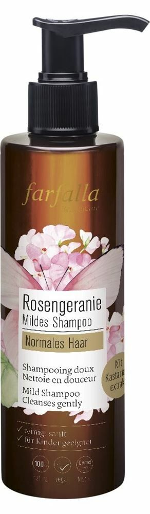 Shampooing doux FARFALLA Géranium rosat 200ml Shampooing doux FARFALLA Géranium rosat 200ml