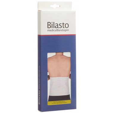 Bilasto bandage abdominal homme M blanc avec micro velcro