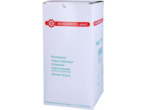 Abaisse-langue NOBAMED bois 150x18mm stérile boîte 100 pièces