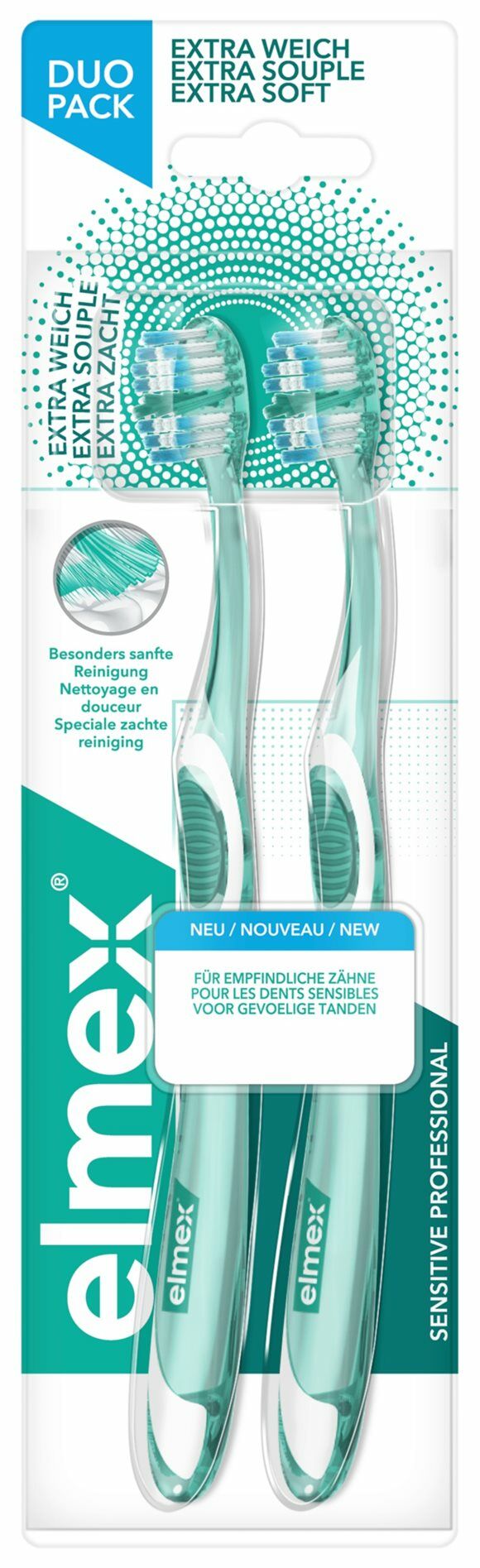 Brosse à dents ELMEX SENSITIVE PROF Duo 2 pièces Brosse à dents ELMEX SENSITIVE PROF Duo 2 pièces