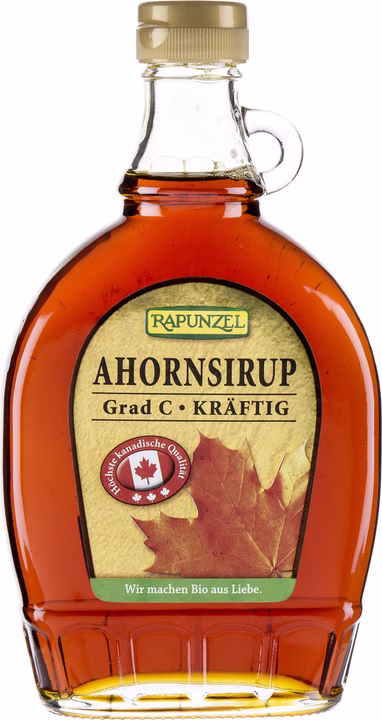 Sirop d'érable Rapunzel, catégorie C, intense, bouteille de 375 ml