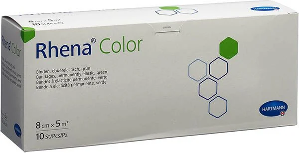 RHENA Color Elast bande 8cmx5m vert ouvert 10 pièces