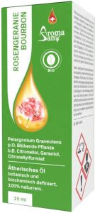 Huile essentielle de géranium rosat Aromasan en boîte, bio 15ml Huile essentielle de géranium rosat Aromasan en boîte, bio 15ml