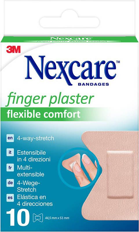 3M Nexcare pansements pour doigt Flexible Comfort 4.45x5.1cm 10 pièces 3M Nexcare pansements pour doigt Flexible Comfort 4.45x5.1cm 10 pièces