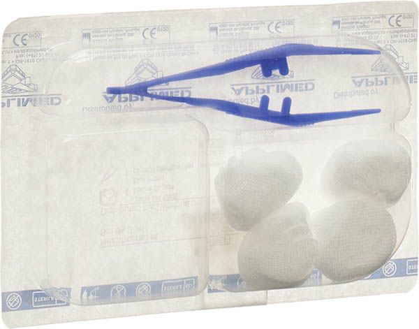 APPLIMED APPLI SET Kit de stérilisation 4 tampons 1 pincette