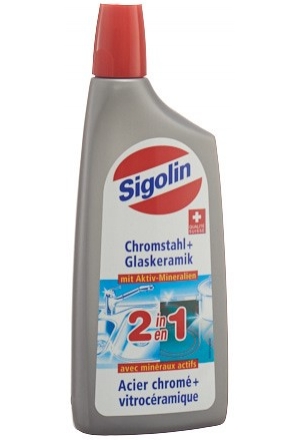 Sigolin 2in1 acier chromé + vitrocéramique Fl 250ml