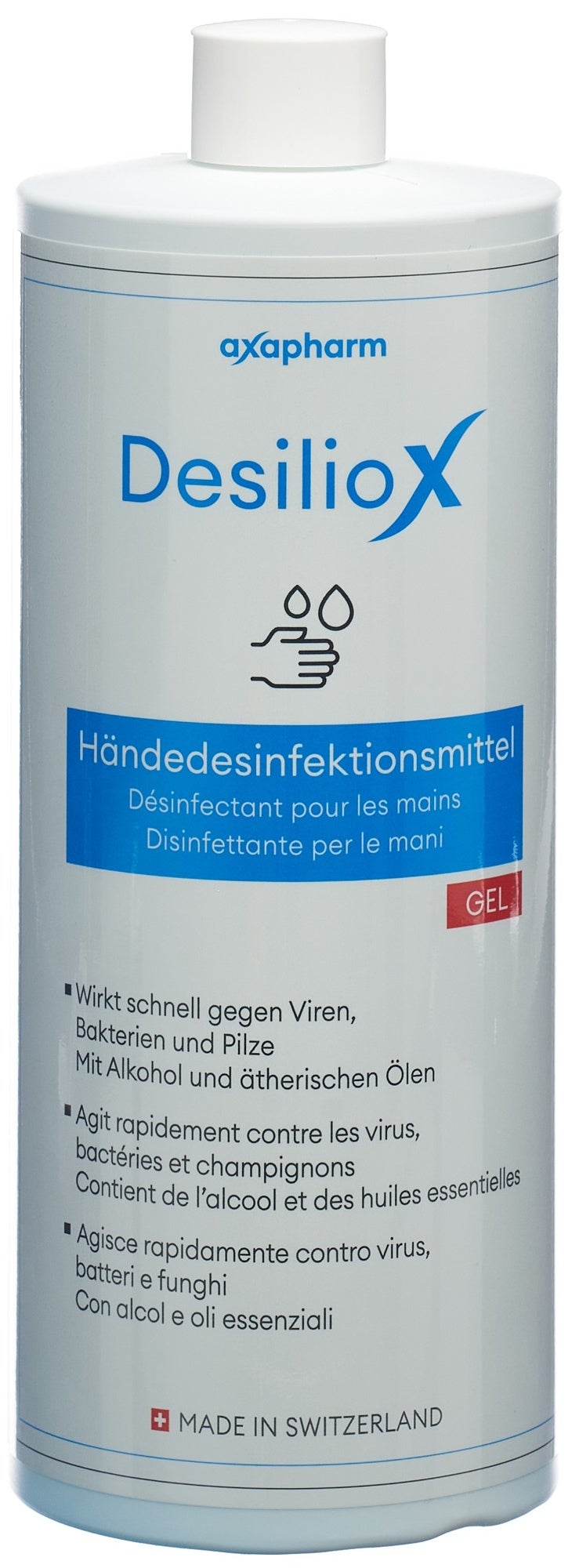 Gel désinfectant pour les mains Desiliox Fl 1000ml