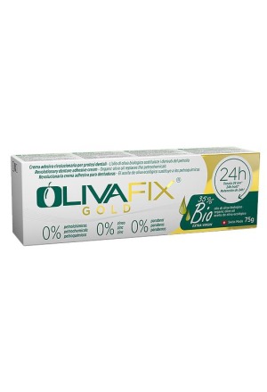 OLIVAFIX Gold - Crème adhésive pour prothèses dentaires, tube de 75 g