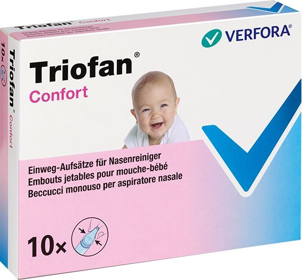 Triofan® Confort Embouts pour nettoyeur nasal 10 pièces Triofan® Confort Embouts pour nettoyeur nasal 10 pièces