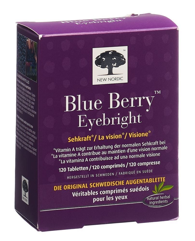 NEW NORDIC Blue Berry Eyebright Tabl 120 pièces
