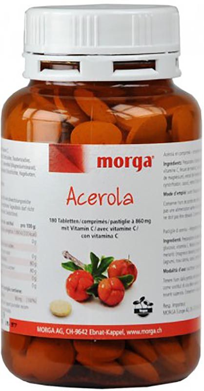 Morga Acerola Comprimés 80 mg Vitamine C 180 pièces Morga Acerola Comprimés 80 mg Vitamine C 180 pièces