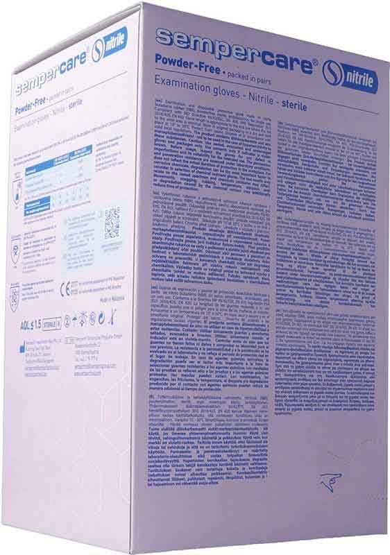 Sempercare Nitrile S stérile non poudré 50 x 2 pièces