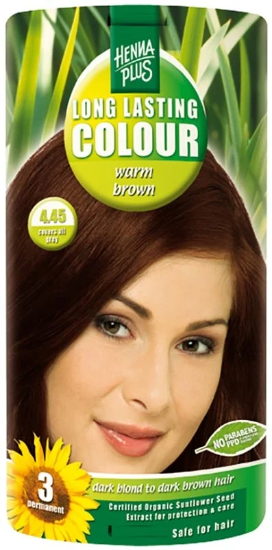 HENNA Plus Colour Long Lasting Warm Brown 4.45