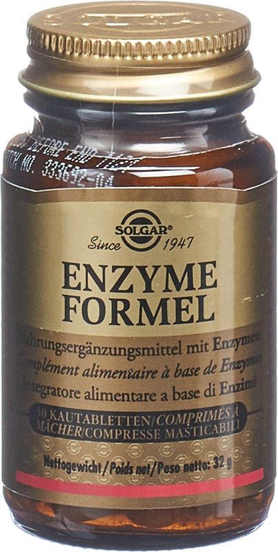 Solgar Enzyme Formula Comprimés à mâcher Fl 50 pièces