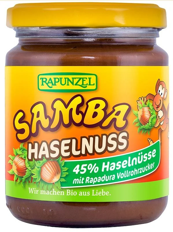 Rapunzel Samba Pâte à tartiner noisette chocolat 250g Rapunzel Samba Pâte à tartiner noisette chocolat 250g