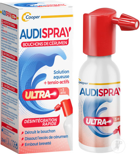 AUDISPRAY Ultra gouttes pour les oreilles 20ml