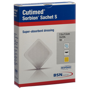 Cutimed Sorbion Sachet S 7.5x7.5cm 10 pièces