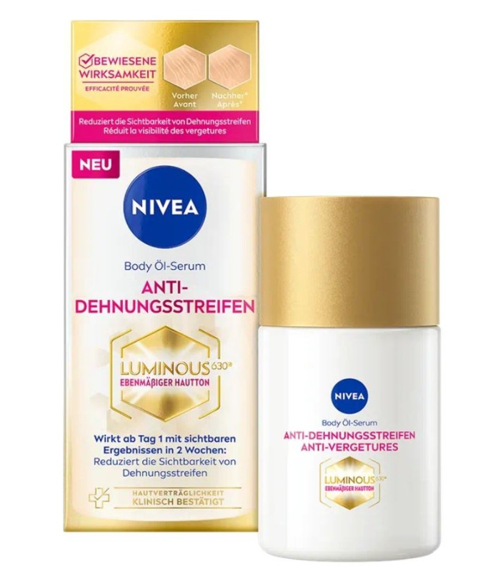Sérum huileux anti-vergetures Lum Body NIVEA 100ml Sérum huileux anti-vergetures Lum Body NIVEA 100ml