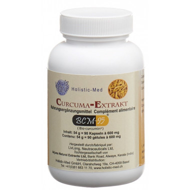 Holistic Med Extrait de curcuma 500mg Gélules végétales 90 pièces