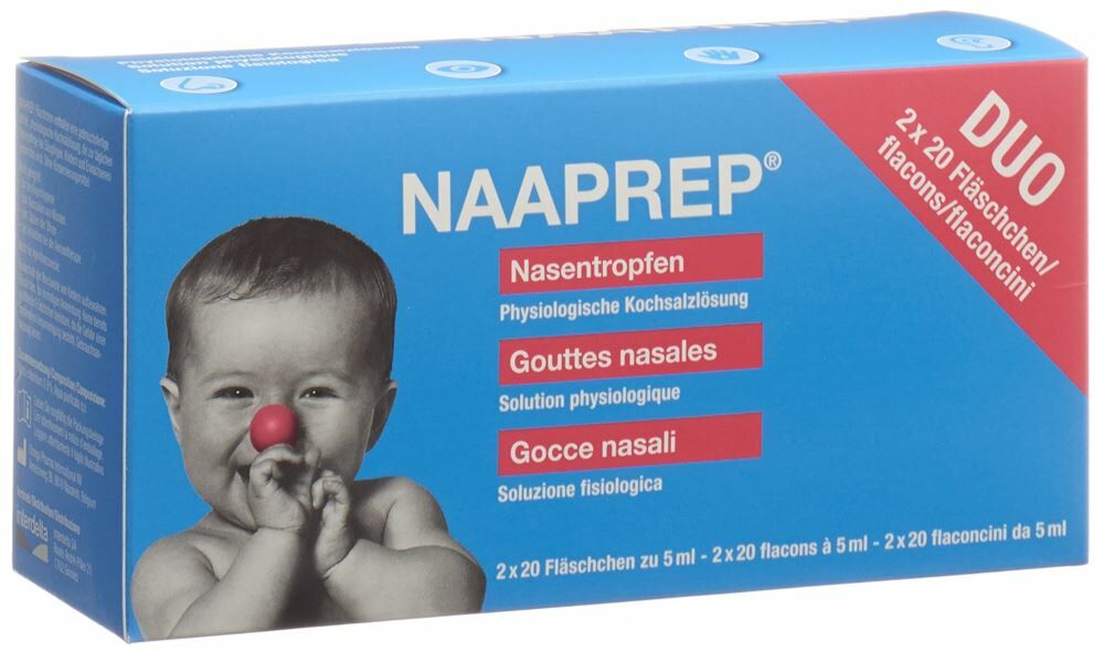 NAAPREP® Gouttes nasales Duo 2 x 20 pièces NAAPREP® Gouttes nasales Duo 2 x 20 pièces