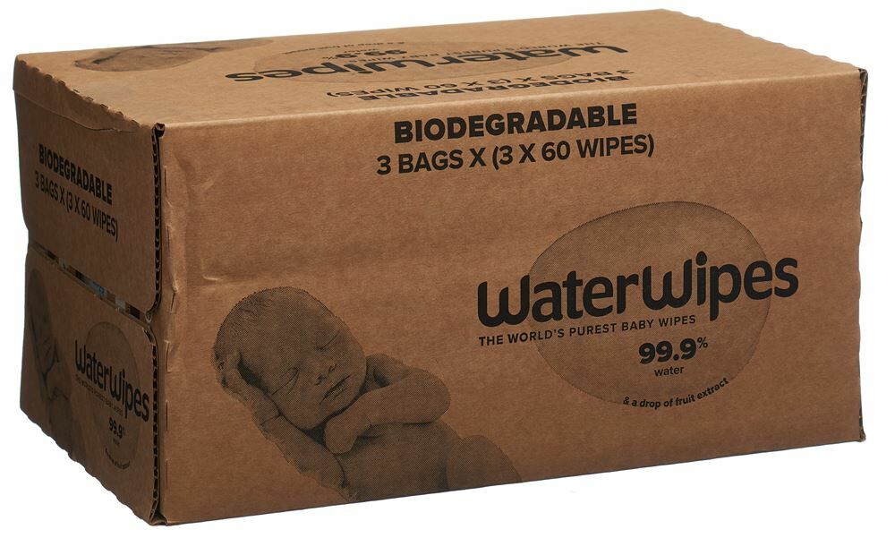 Lingettes humides WaterWipes pour bébé 3 x 60 pièces