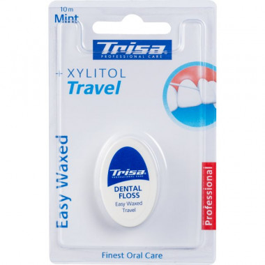 Trisa Easy Waxed Travel 10m menthe xylitol Trisa Easy Waxed Travel 10m menthe xylitol